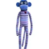 Sock Monkey - Stevie Purple and Blue Striped Monkey 70cm