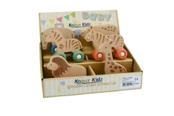 Wildlife Wooden Animal With Silicone Wheels