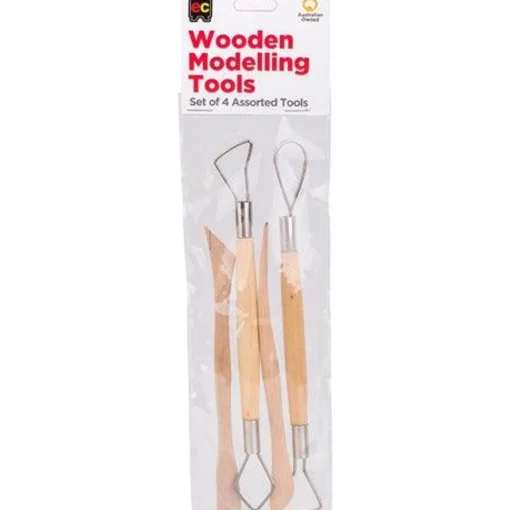 Wooden Modelling Tools - Set of 4